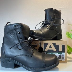 Ariat RT Paddock Boots sz 9 - Black - Lace Up - New In Box